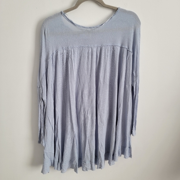 Free People waffle knit Henley long sleeve thermal top - Picture 6 of 8